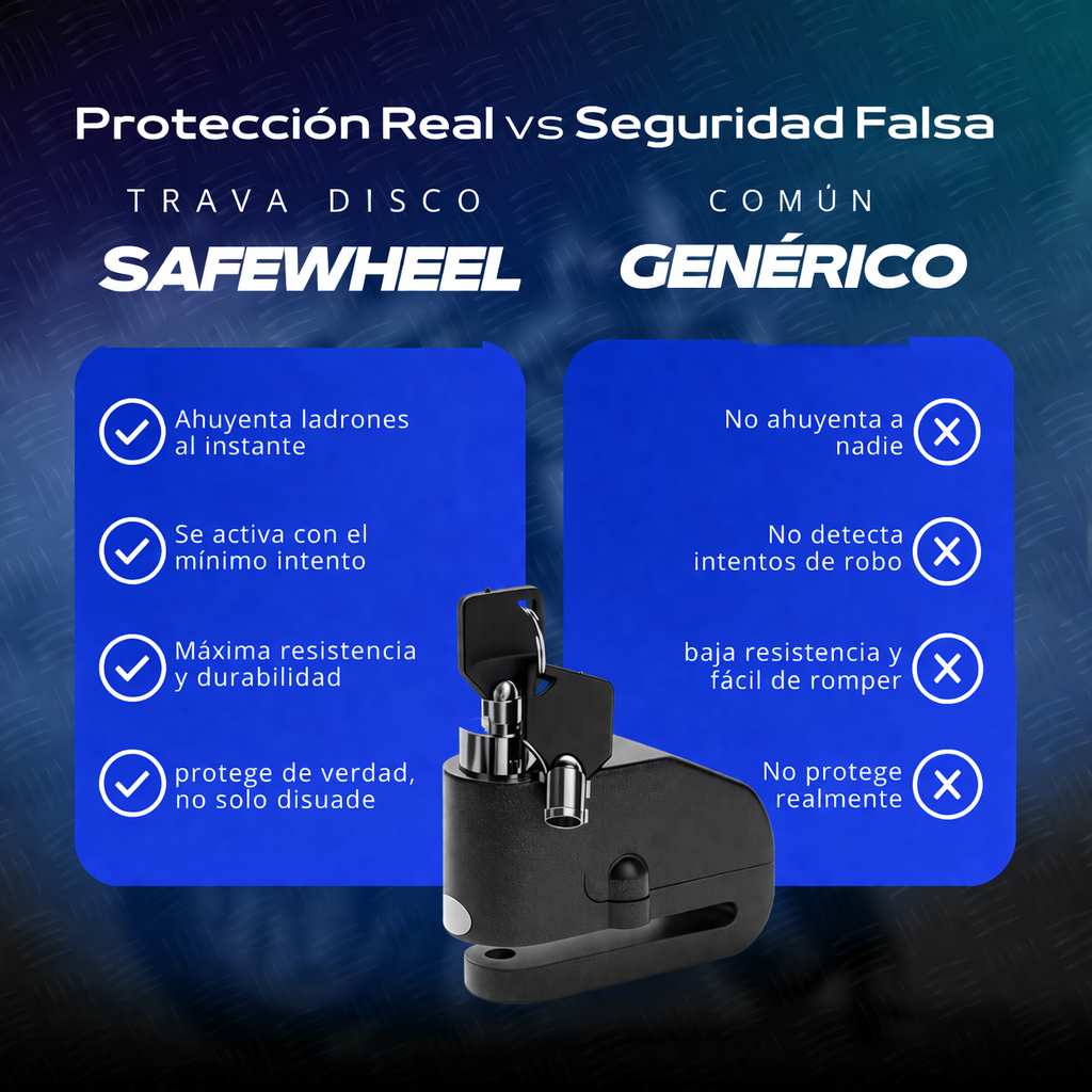 SafeWheel - Antirrobo Para Moto - Compra 1 Llevate 2 GRATIS
