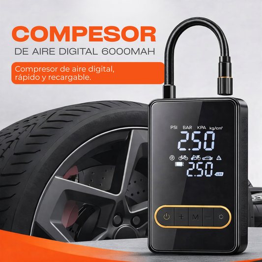 Compresor De Aire Digital 6000mah