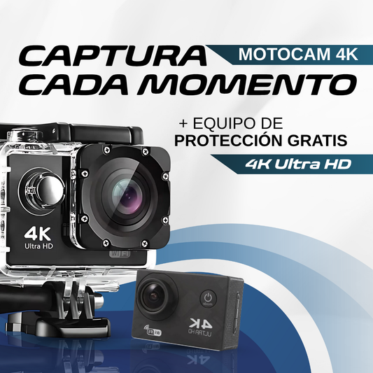Motocam 4K + Equipo de Protecion y Soporte Para Casco GRATIS 🎁