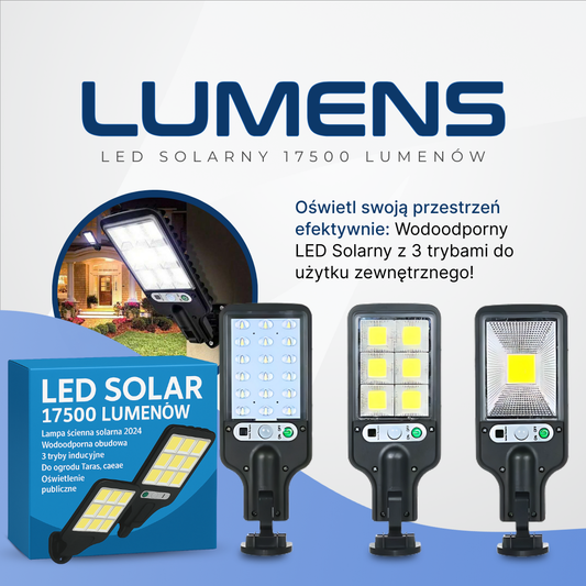Zestaw solarny: LED SOLAR 17500 LUMENÓW - Kup 1 i otrzymaj 3 GRATIS 🎁