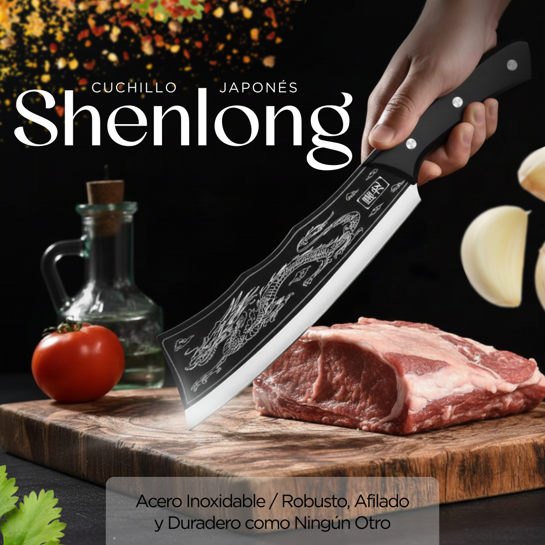Cuchillo Japonés Shenlong™ de Acero Inoxidable / Robusto, Afilado y Duradero como Ningún OtroCuchillo Japonés Shenlong™ de Acero Inoxidable / Robusto, Afilado y Duradero como Ningún Otro