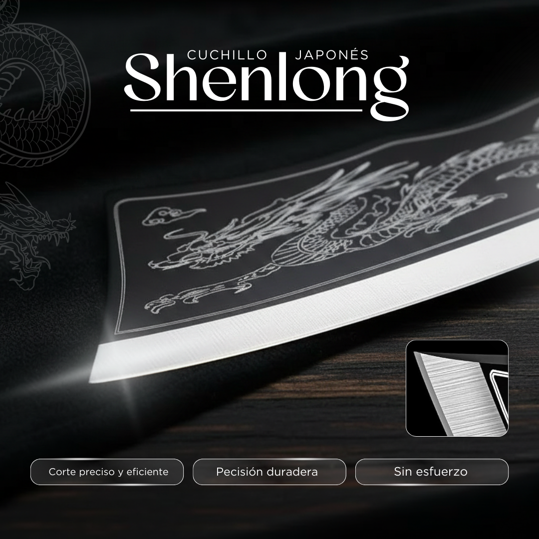 Cuchillo Japonés Shenlong™ de Acero Inoxidable / Robusto, Afilado y Duradero como Ningún OtroCuchillo Japonés Shenlong™ de Acero Inoxidable / Robusto, Afilado y Duradero como Ningún Otro