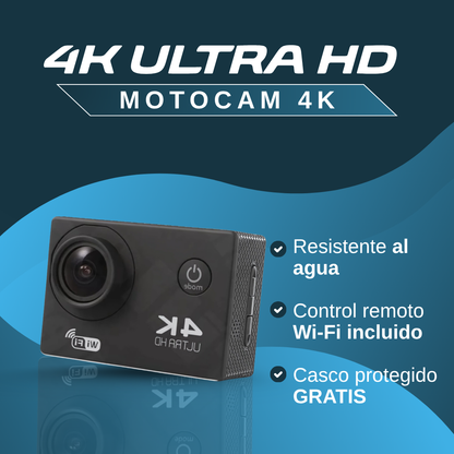 Motocam 4K + Equipo de Protecion y Soporte Para Casco GRATIS 🎁