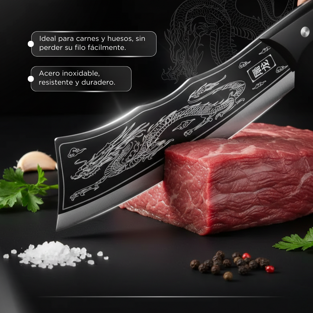 Cuchillo Japonés Shenlong™ de Acero Inoxidable / Robusto, Afilado y Duradero como Ningún OtroCuchillo Japonés Shenlong™ de Acero Inoxidable / Robusto, Afilado y Duradero como Ningún Otro