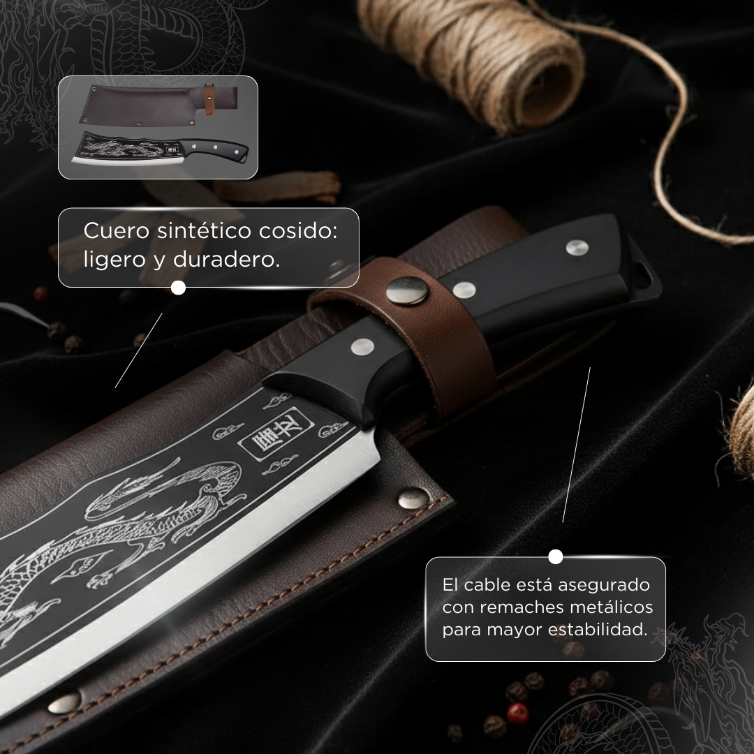 Cuchillo Japonés Shenlong™ de Acero Inoxidable / Robusto, Afilado y Duradero como Ningún OtroCuchillo Japonés Shenlong™ de Acero Inoxidable / Robusto, Afilado y Duradero como Ningún Otro