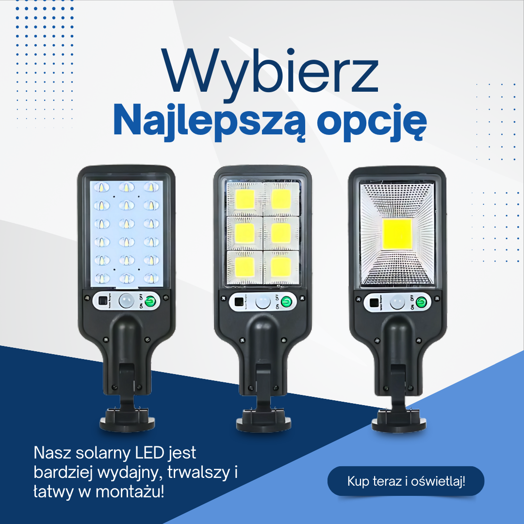 Zestaw solarny: LED SOLAR 17500 LUMENÓW - Kup 1 i otrzymaj 3 GRATIS 🎁