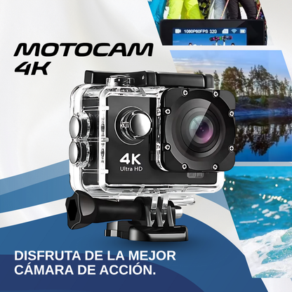 Motocam 4K + Equipo de Protecion y Soporte Para Casco GRATIS 🎁