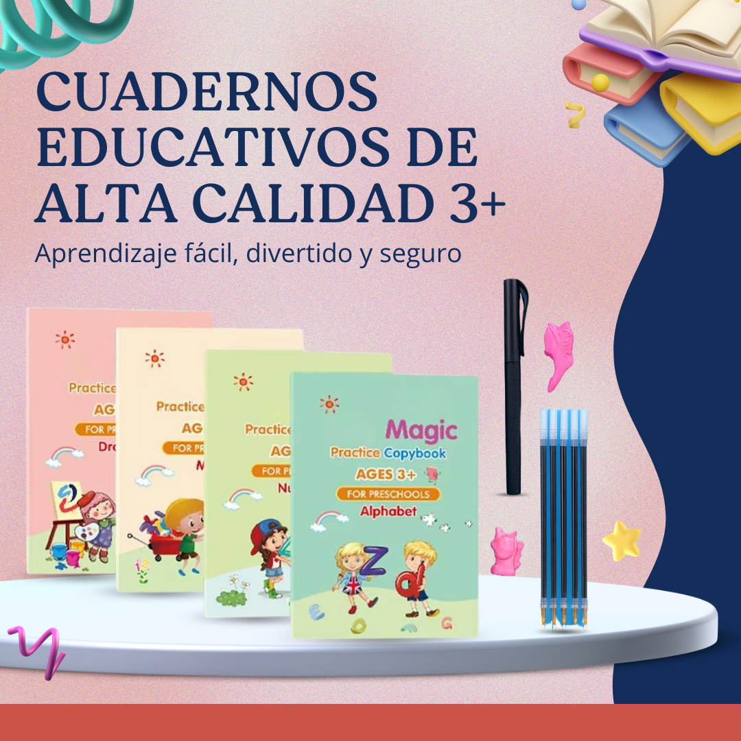 Magic Book Caligrafia Inteligente - Compre 1 llevate 4 GRATIS